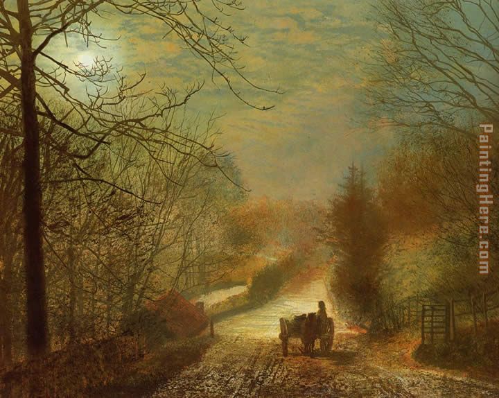 Forge Valley near Scarborough painting - John Atkinson Grimshaw Forge Valley near Scarborough art painting